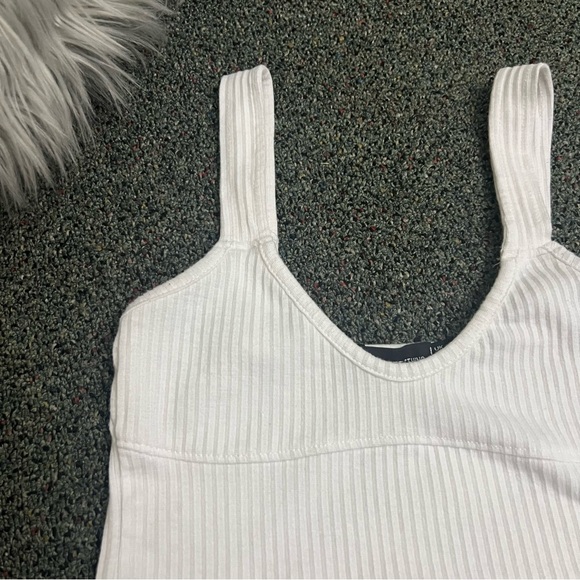 PREETYLITTLETHING White Underline Boning Style Corset Tank Top Casual Shirt Sz 4 - Picture 7 of 15